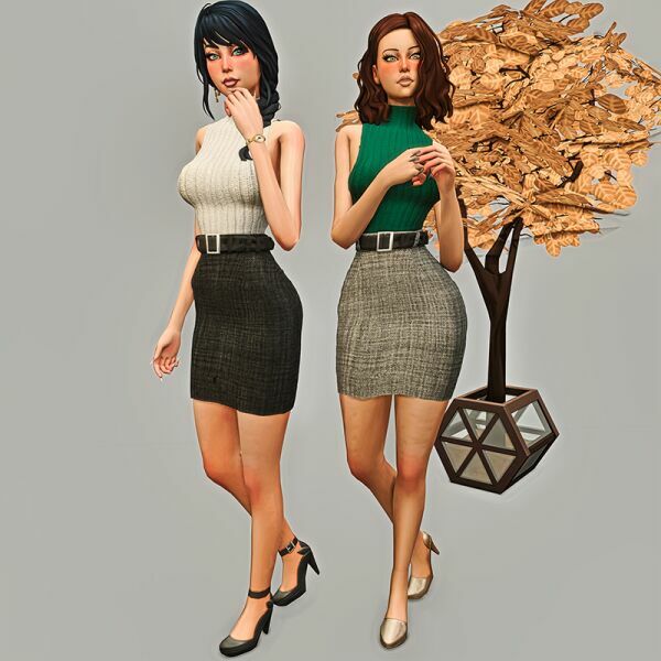 sims 4 cc rachel office formal wear 4