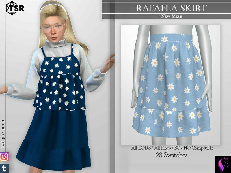 Rafaela Skirt By Katpurpura Sims 4 CC