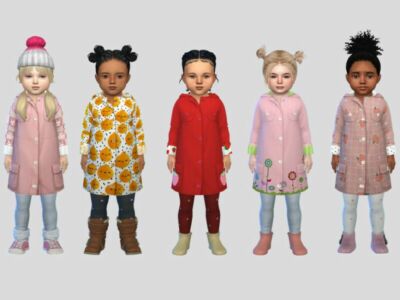 Raincoat Jacket Girls Toddler By Mclaynesims Sims 4 CC