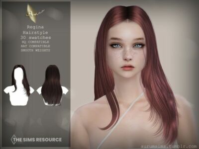 Regina Hairstyle By Aurummusik Sims 4 CC