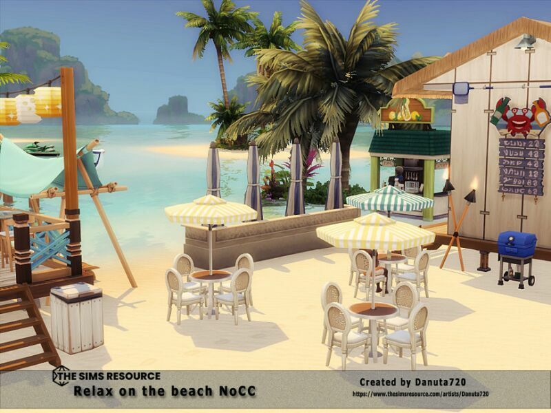 sims 4 cc relax on the beach nocc by danuta720 3