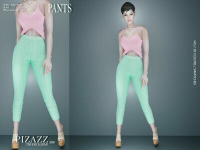 Relaxed Cropped Pants By Pizazz Sims 4 CC