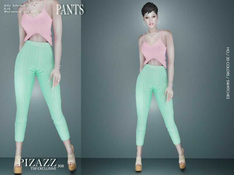 Relaxed Cropped Pants By Pizazz Sims 4 CC