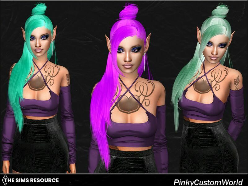 sims 4 cc retexture of reyna hair by leahlillith by pinkycustomworld 2