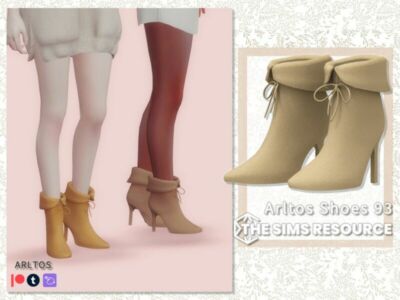 Retro Suede Boots / 93 By Arltos Sims 4 CC