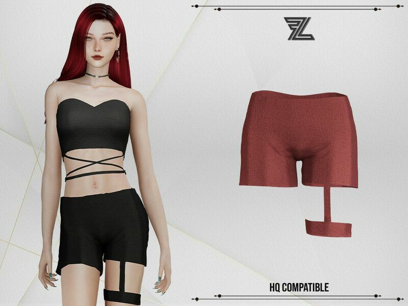 Rhea SET Shorts By Forlima Sims 4 CC