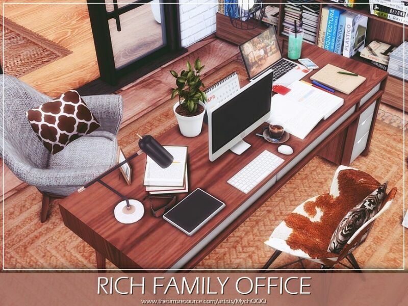 sims 4 cc rich family office by mychqqq 2