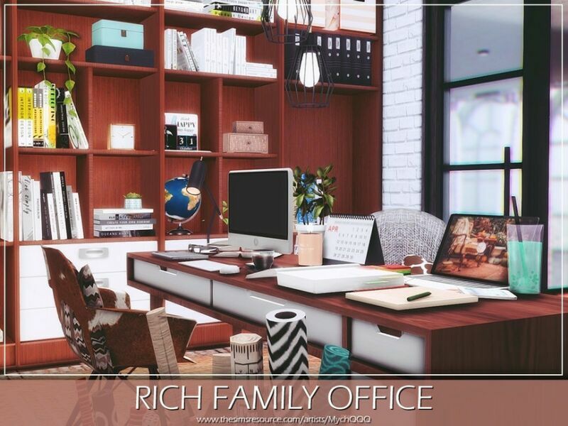 sims 4 cc rich family office by mychqqq 3