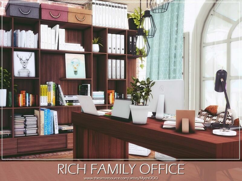 sims 4 cc rich family office by mychqqq 4