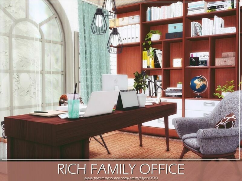 sims 4 cc rich family office by mychqqq 5