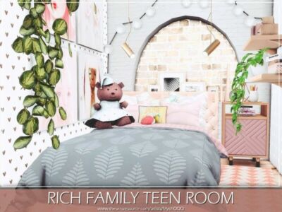 Rich Family Teen Room By Mychqqq Sims 4 CC