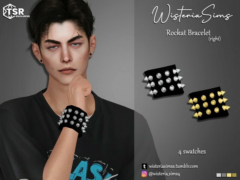 Rockat Bracelet (Right) By Wisteriasims Sims 4 CC