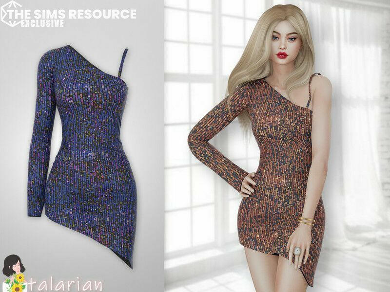 Rowan Sequin Dress Sims 4 CC