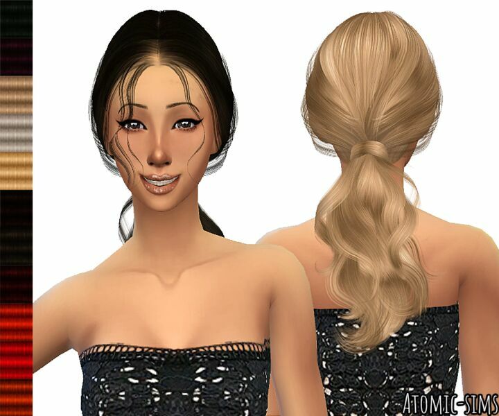 S-Club Steampunk Ponytail Hairstyle Retexture (Mesh Needed) By Atomic-Sims Sims 4 CC