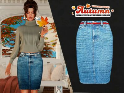 Sair Autum Skirt Sims 4 CC