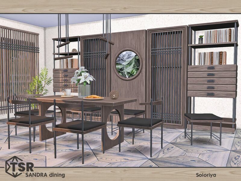 sims 4 cc sandra dining by soloriya 4