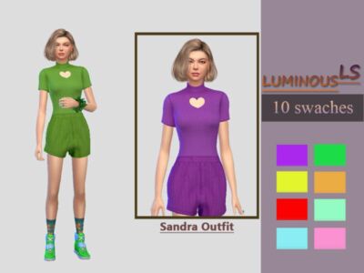 Sandra Outfit By Luminousls Sims 4 CC