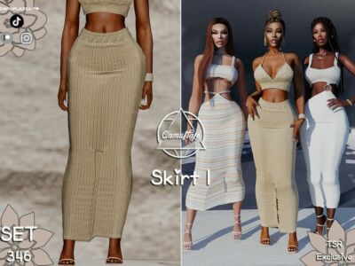 Santorini Collection – Knit Skirt Sims 4 CC