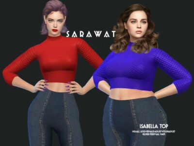 Sarawat_Isabella TOP By Sarawat Sims 4 CC