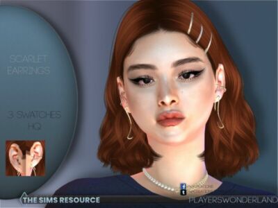 Scarlet Earrings By Playerswonderland Sims 4 CC