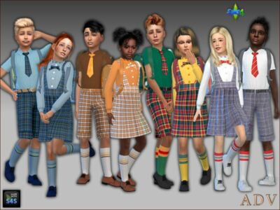 School Uniforms For Children Sims 4 CC