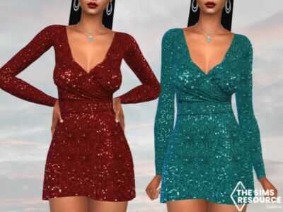 Sequin Formal Party Dresses By Saliwa Sims 4 CC