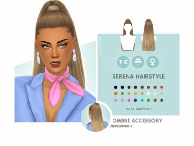 Serena Hairstyle SET Sims 4 CC