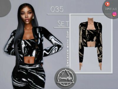 SET 035 – Sweater With A TOP By Camuflaje Sims 4 CC