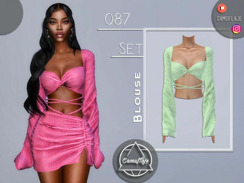 SET 087 – Blouse By Camuflaje Sims 4 CC