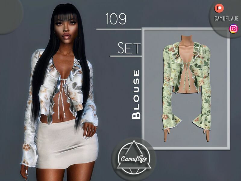 SET 109 – Blouse By Camuflaje Sims 4 CC