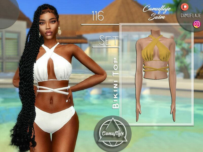 SET 116 – Bikini TOP By Camuflaje Sims 4 CC