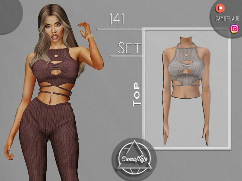 SET 141 – TOP By Camuflaje Sims 4 CC