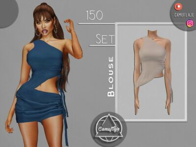 SET 150 – Blouse By Camuflaje Sims 4 CC