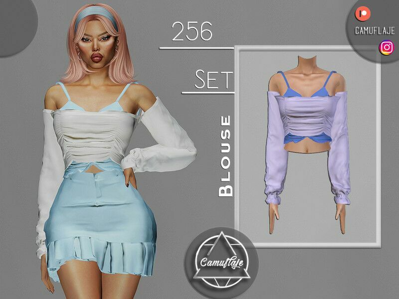 SET 256 – Blouse & TOP By Camuflaje Sims 4 CC