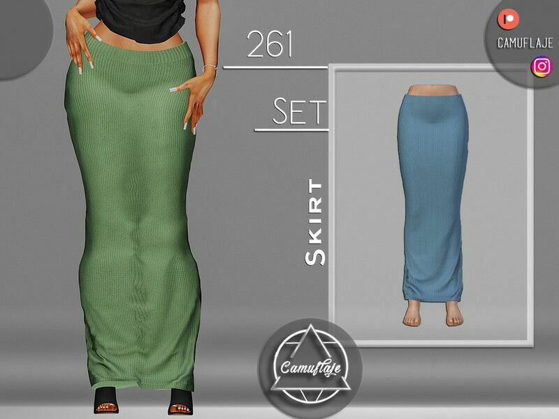 SET 261 – Knit Skirt By Camuflaje Sims 4 CC