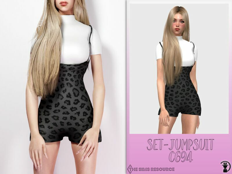 Set-Jumpsuit C694 By Turksimmer Sims 4 CC