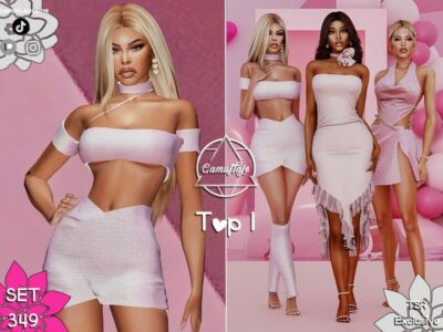 Shades Of Pink Collection – TOP By Camuflaje Sims 4 CC