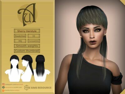 Sherry – Retro Hairstyle By Aurummusik Sims 4 CC