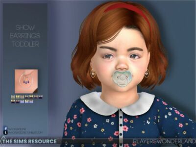 Show Earrings (Toddler) By Playerswonderland Sims 4 CC