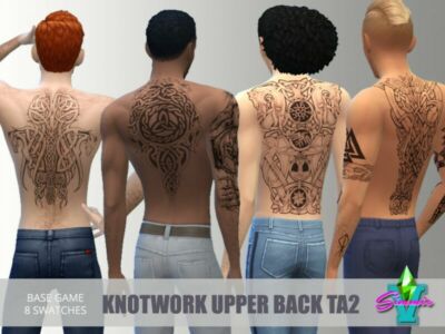 Simmiev Knotwork Upper Back TA2 By Simmiev Sims 4 CC