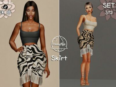 Vacation Skirt SET Sims 4 CC