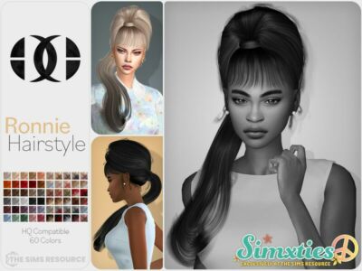 ‘ / Simxties Ronnie Hairstyle’ Sims 4 CC