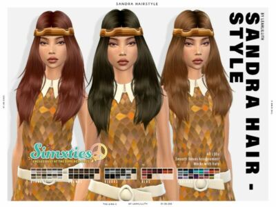 “Simxties Sandra Hairstyle For Sims 4” Sims 4 CC