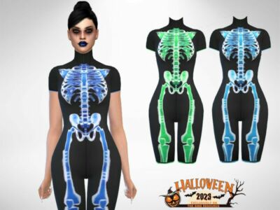 Skeletoon Jumpsuit Sims 4 CC