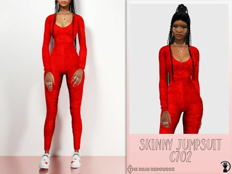 Skinny Jumpsuit C702 By Turksimmer Sims 4 CC