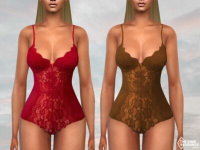 Sleeping Lace Bodysuit By Saliwa Sims 4 CC