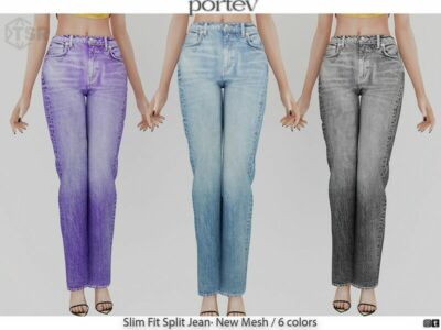 Slim FIT Split Jean / Formal Sims 4 CC