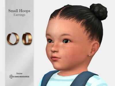 Small Hoops Earrings Infant Sims 4 CC