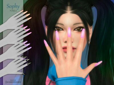 Sophy Nails By Suzue Sims 4 CC