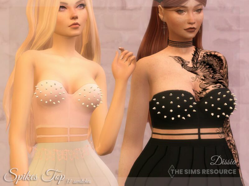 Spikes TOP By Dissia Sims 4 CC